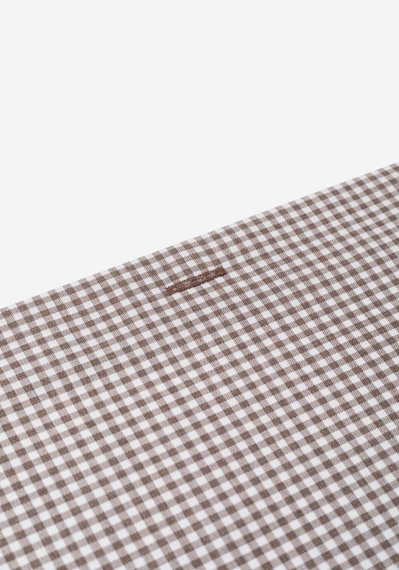 Hazel Brown Checked Poplin Shirt