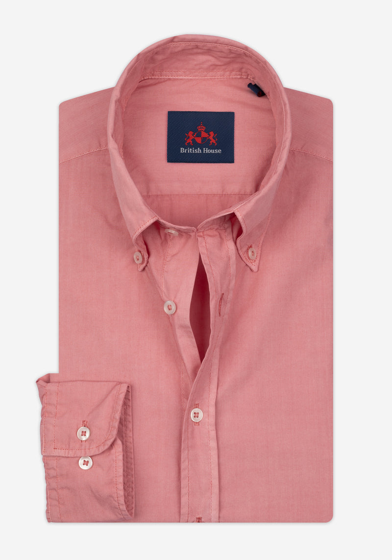 Garnet Rose Piece-Dyed Shirt