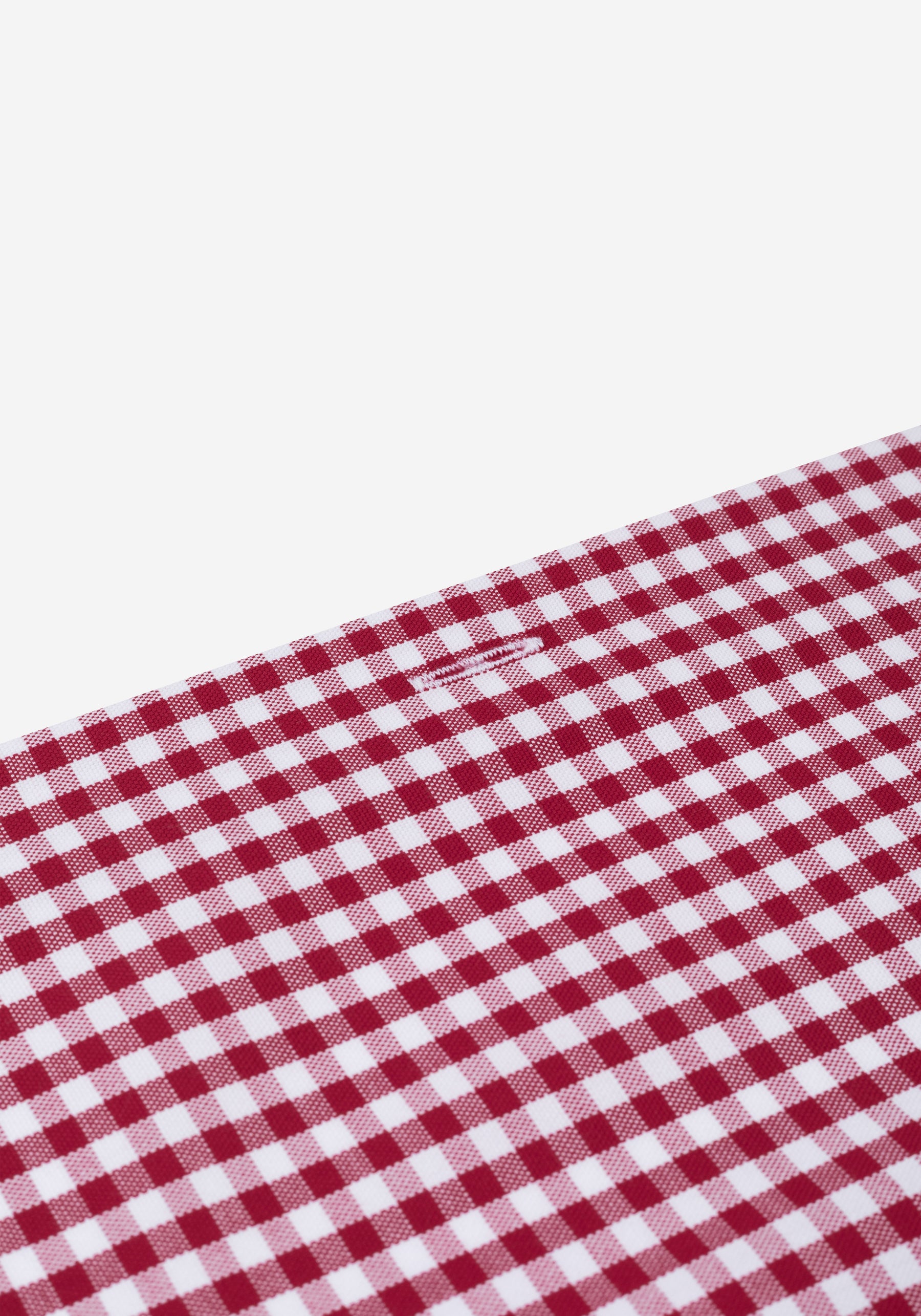 Deep Red Checked Oxford Shirt