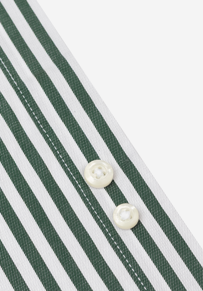 Palm Green Stripe Signature Twill Shirt
