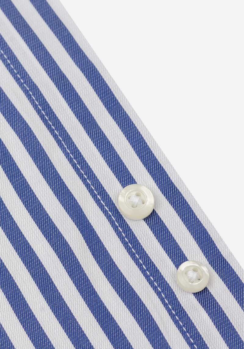 Delta Blue Stripe Signature Twill Shirt