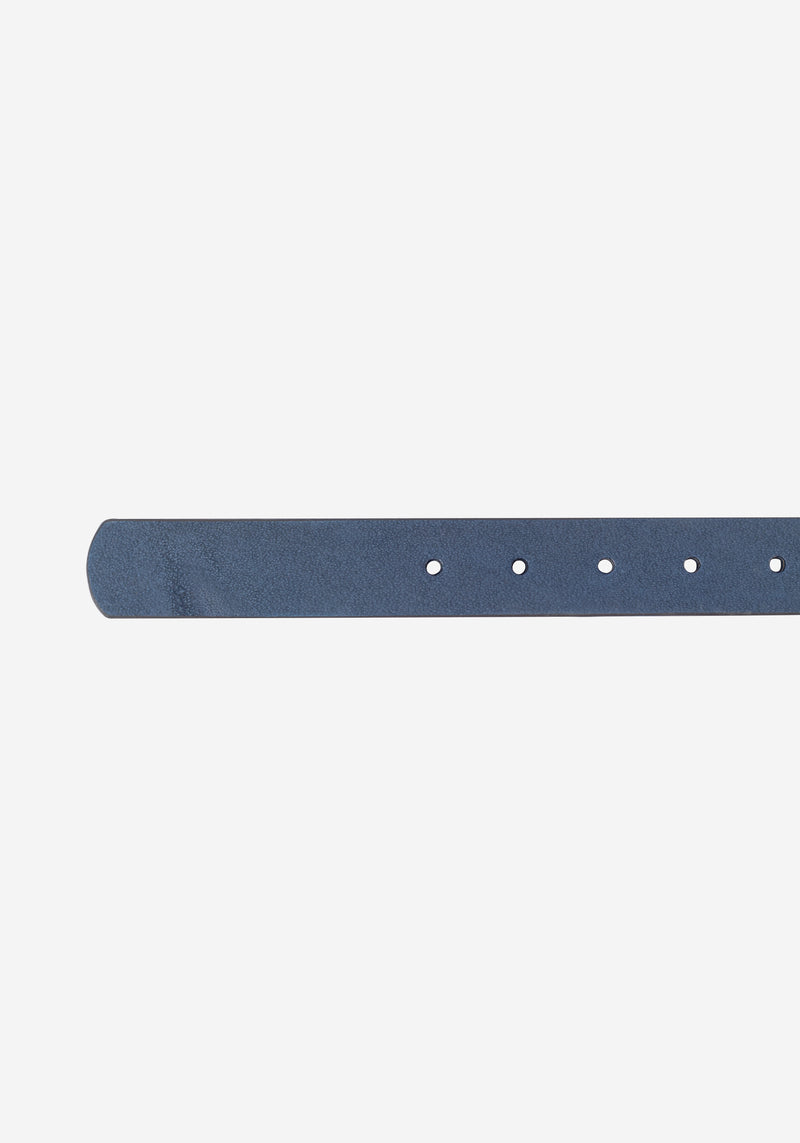 Slate Blue Leather Belt