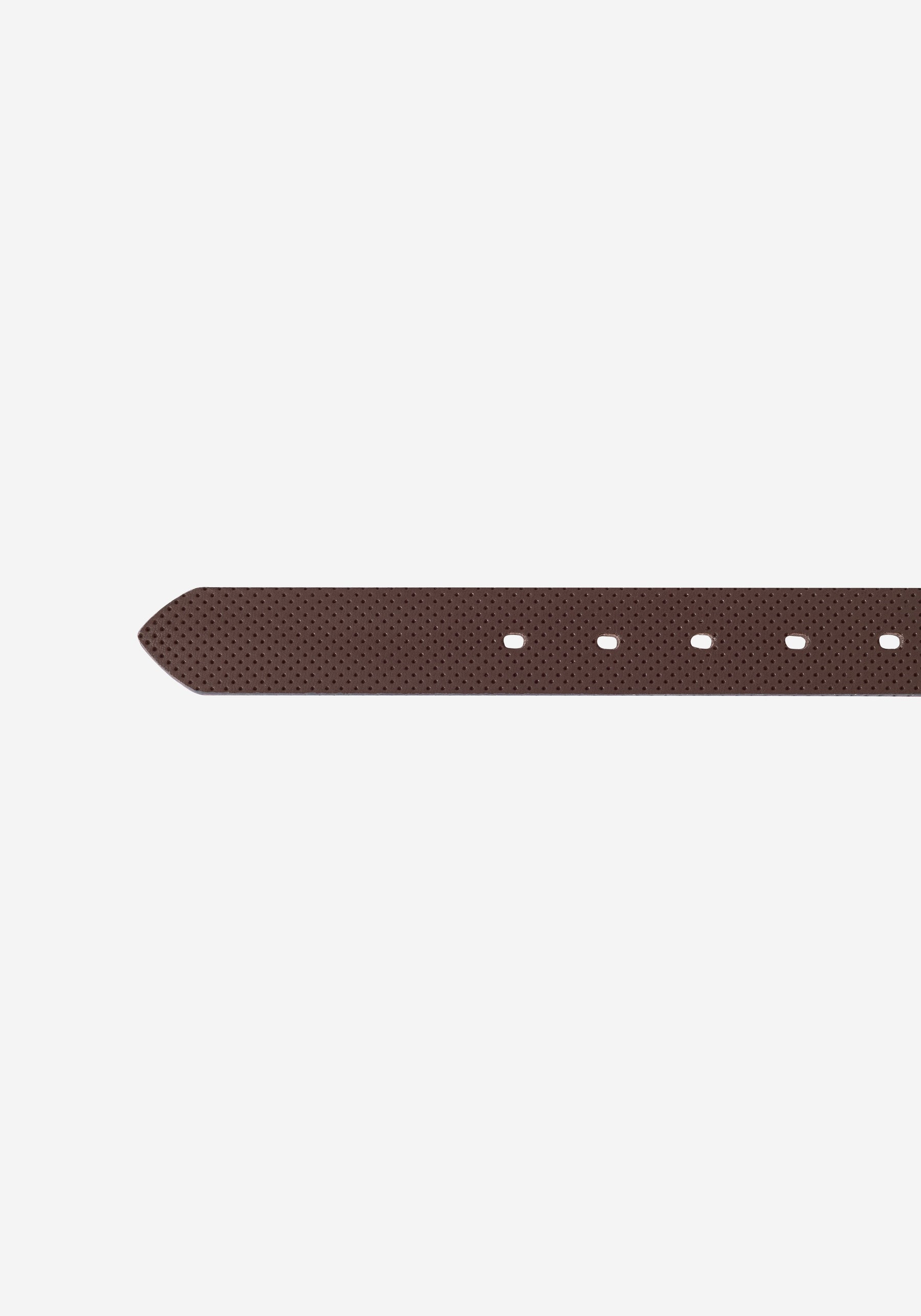Coffee Brown Dotted Leather Belt
