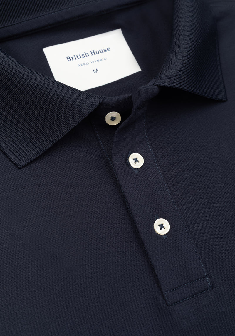 Sapphire Navy Aero-Hybrid Polo Shirt
