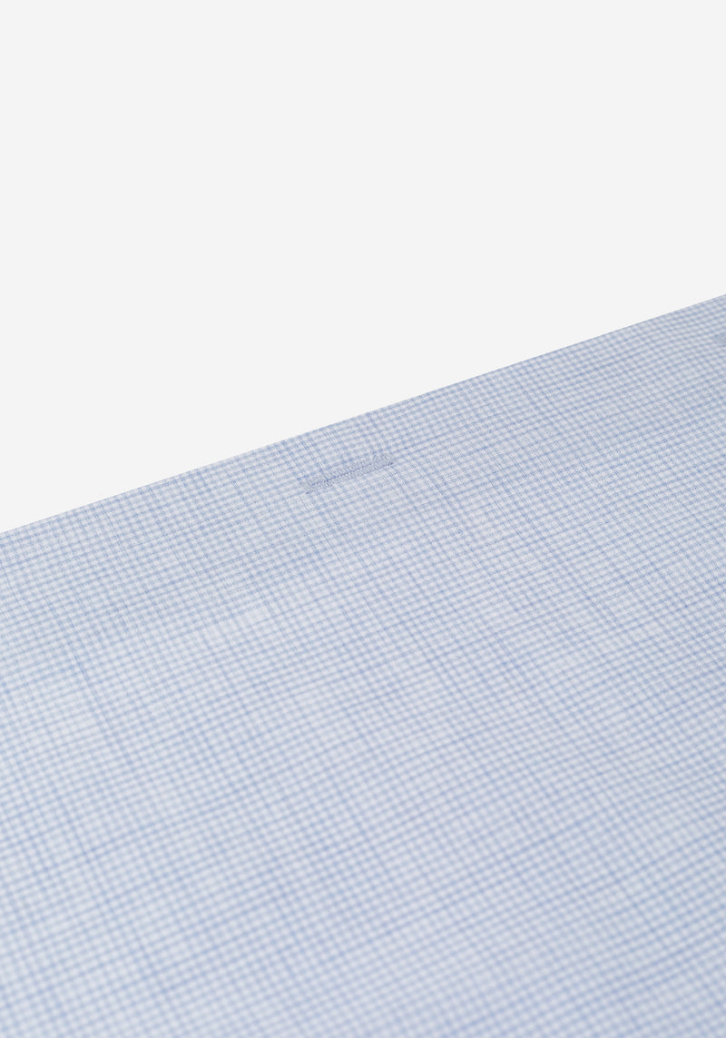 Cornflower Blue Checked Light Oxford Shirt
