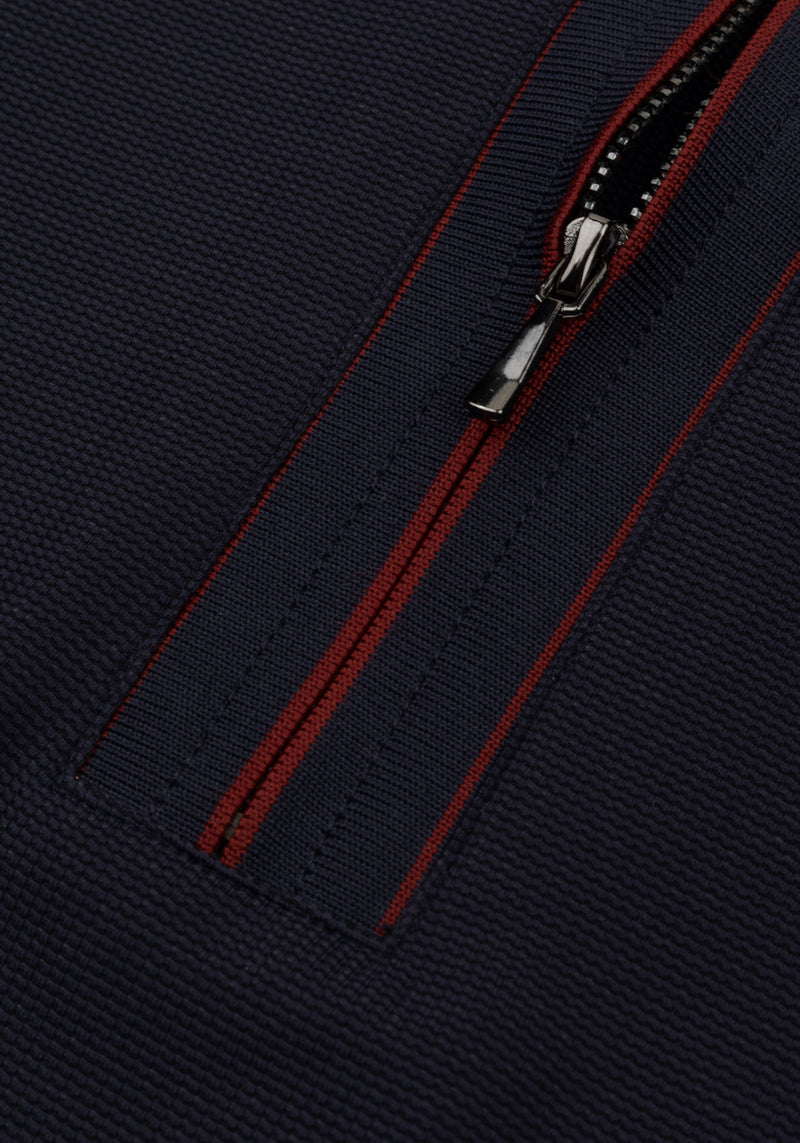 Crimson Navy Aero-Hybrid Polo Shirt