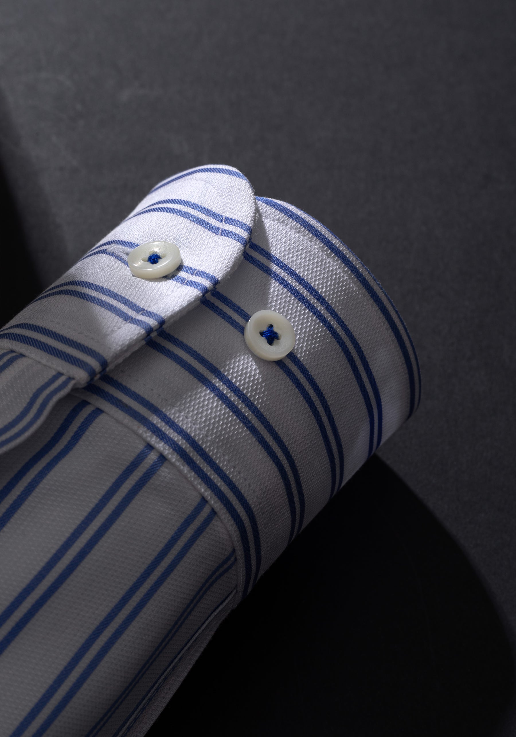 Nile Blue Stripe Basket Weave Shirt