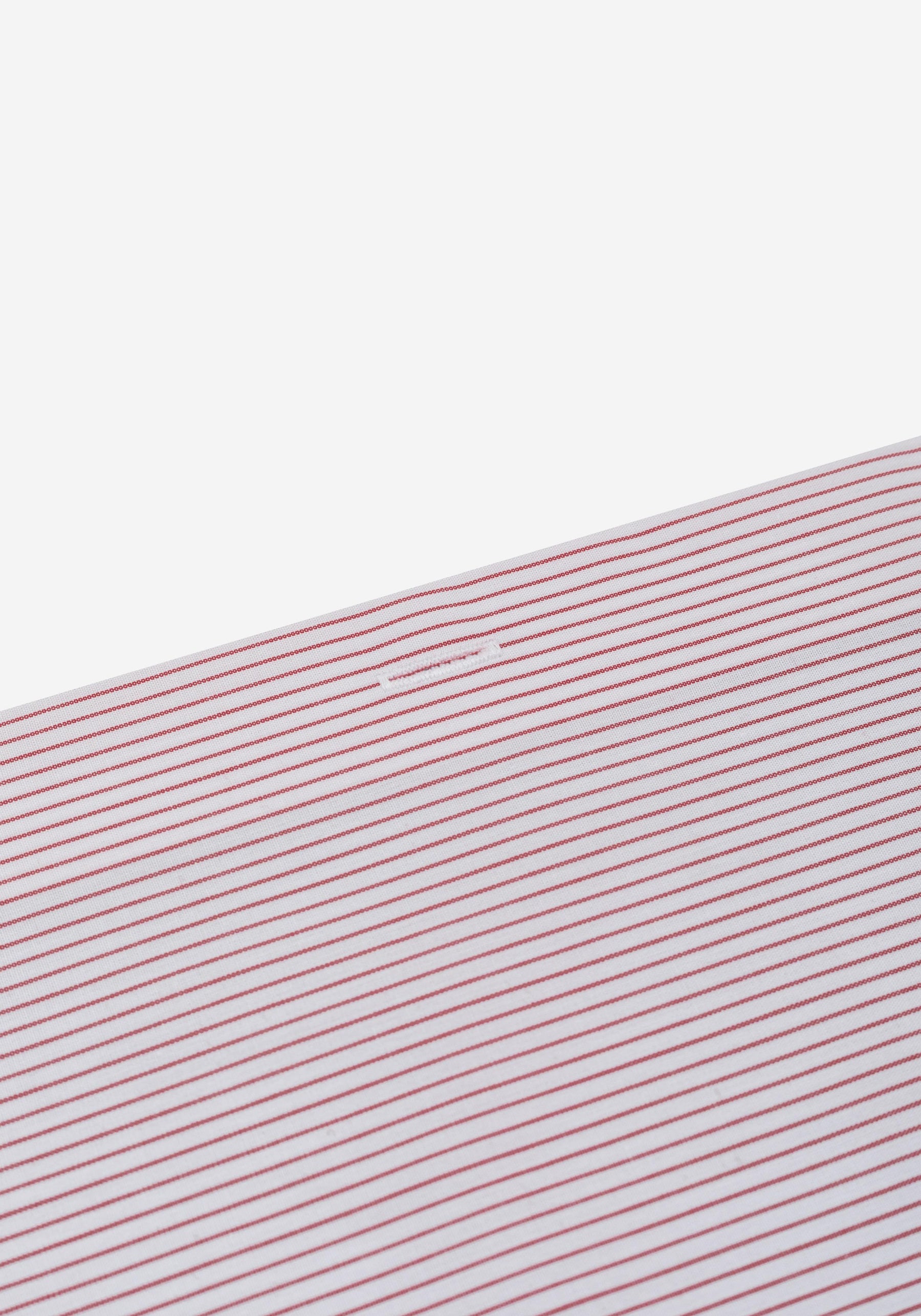 Crimson Red Stripe Poplin Shirt