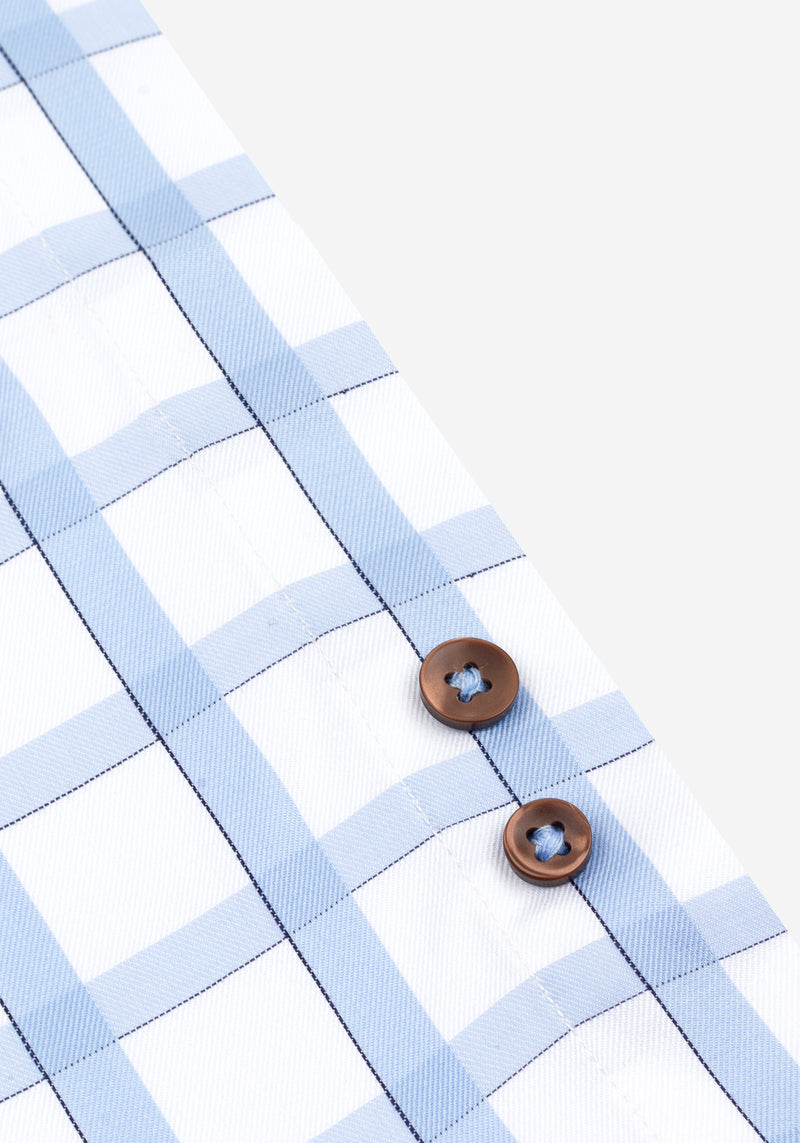 Coastal Blue Checked Signature Twill Shirt
