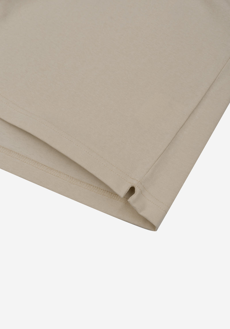 Barley Beige Cotton Polo Shirt