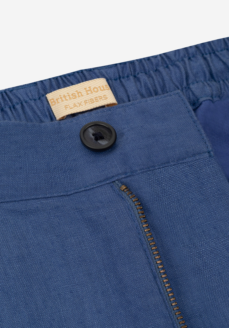 Coastal Blue Soléa Pure Linen Pants