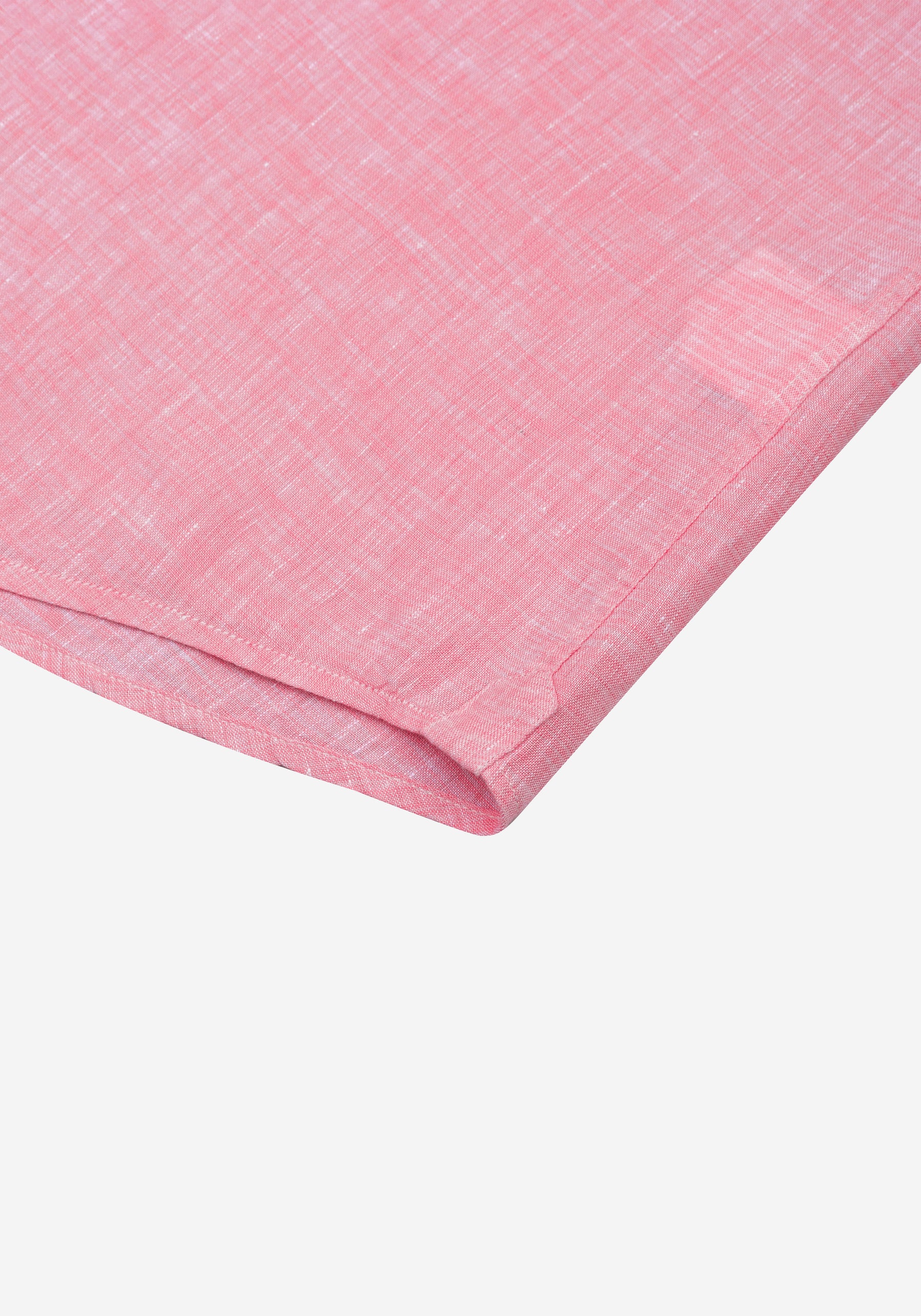 Coral Pink Belgian Linen Shirt
