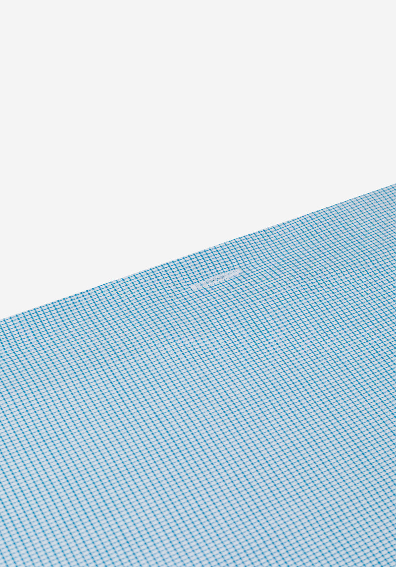 Aqua Blue Checked Mini Houndstooth Shirt