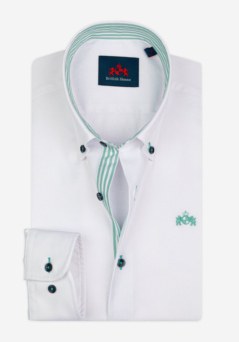 White Ivy Green Soft Oxford Shirt