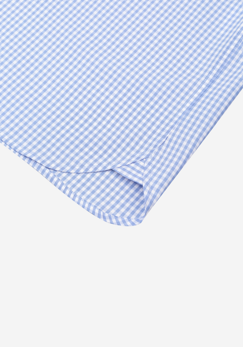 Iris Blue Checked Poplin Shirt
