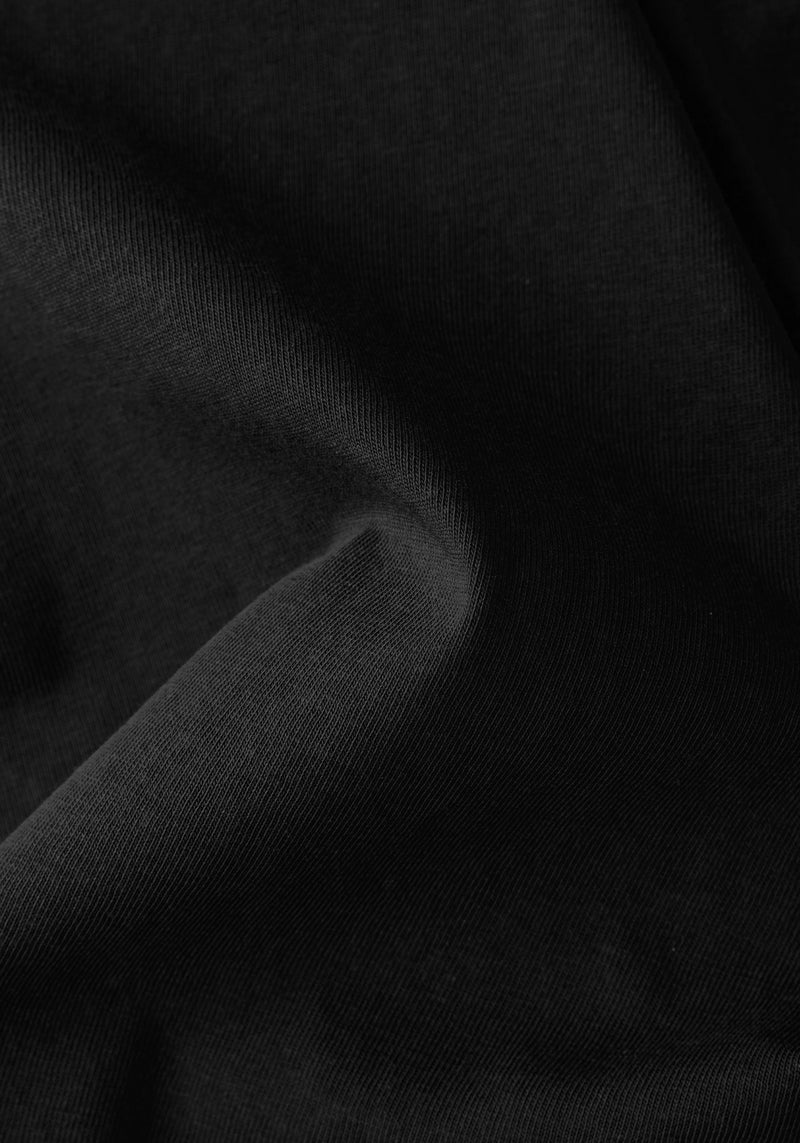 Obsidian Black Cotton Polo Shirt