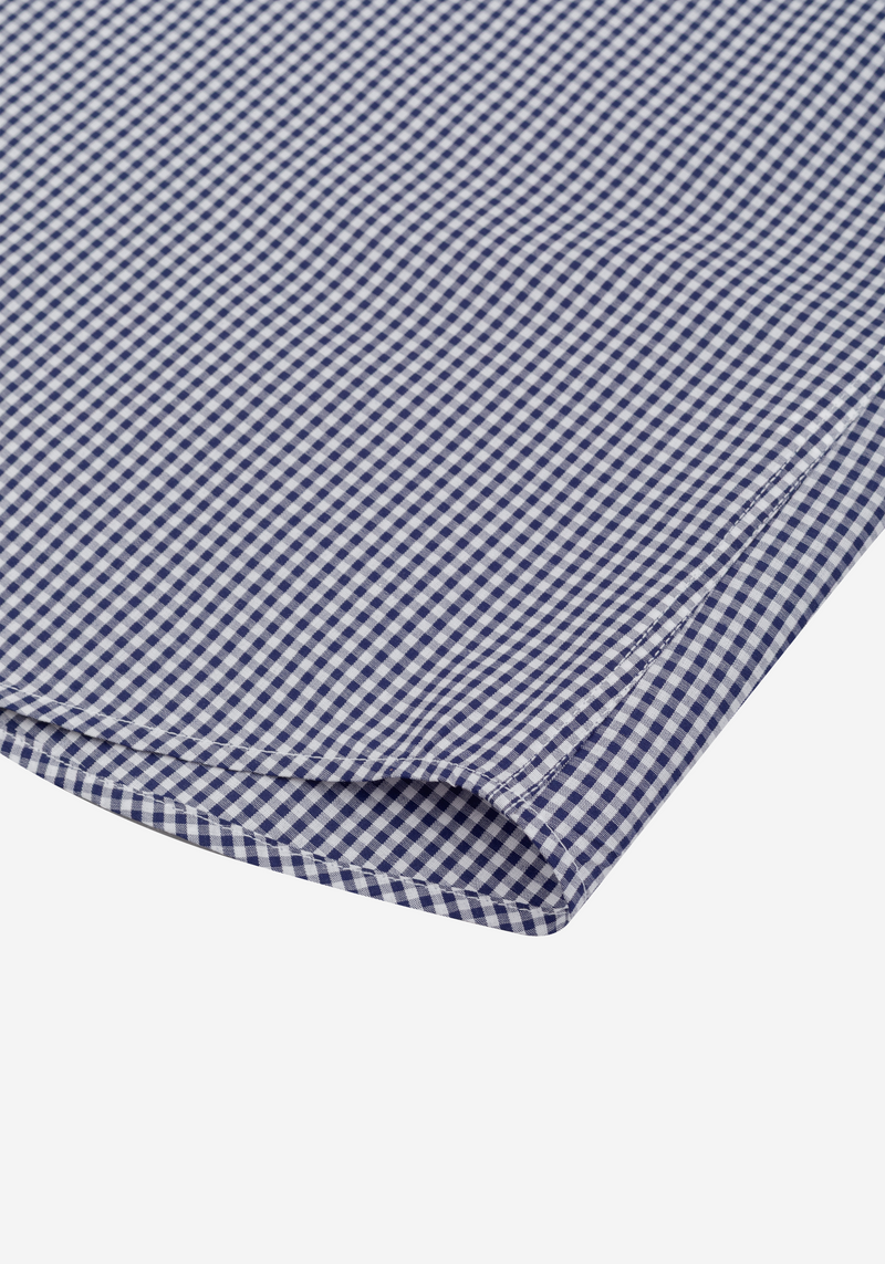 Slate Navy Checked Poplin Shirt