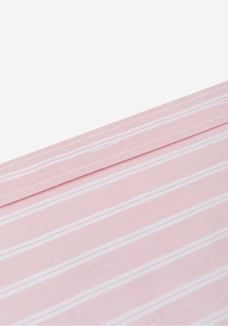 Blush Pink Stripe Heavy Oxford Shirt