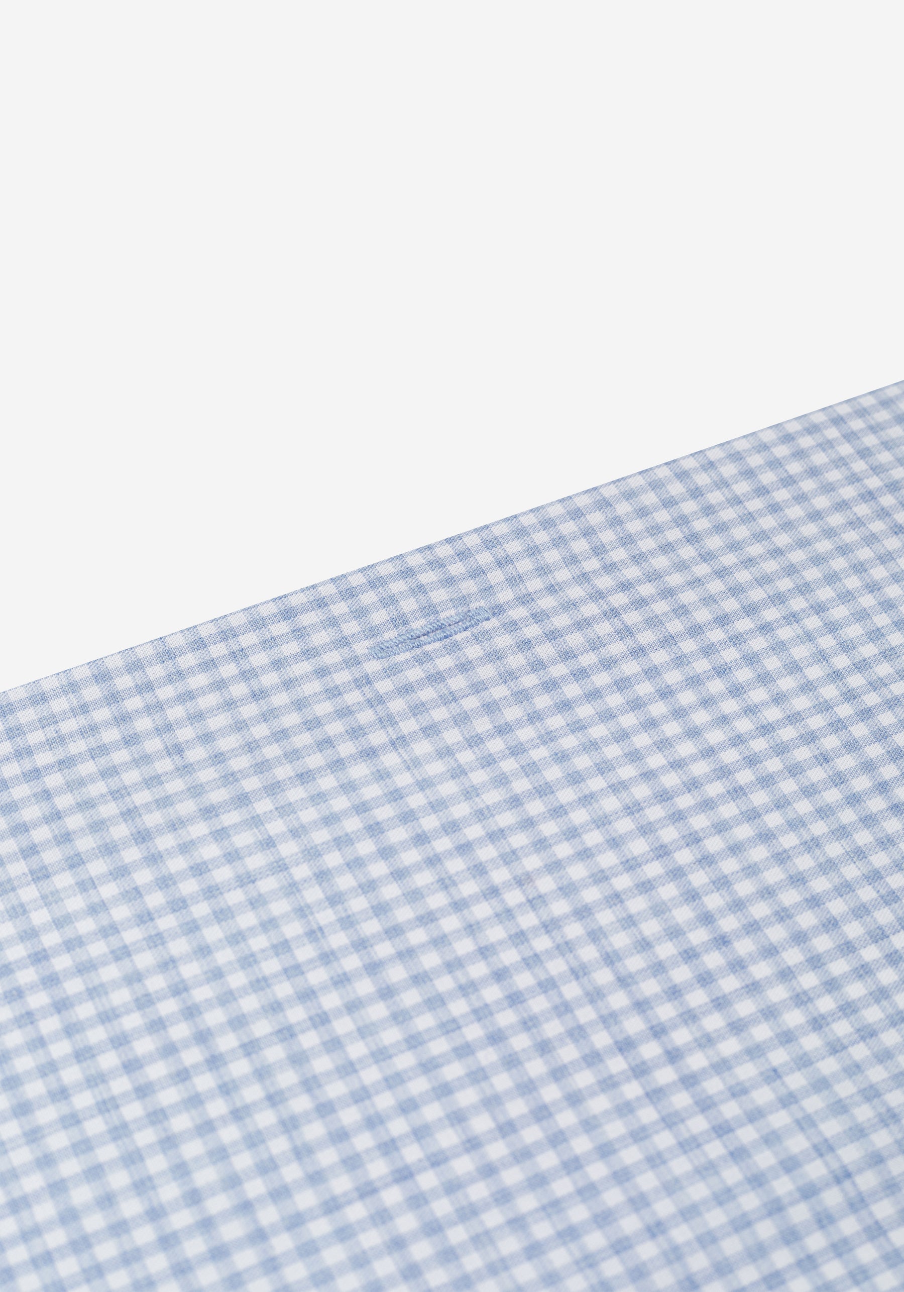 Soft Blue Checked Poplin Shirt