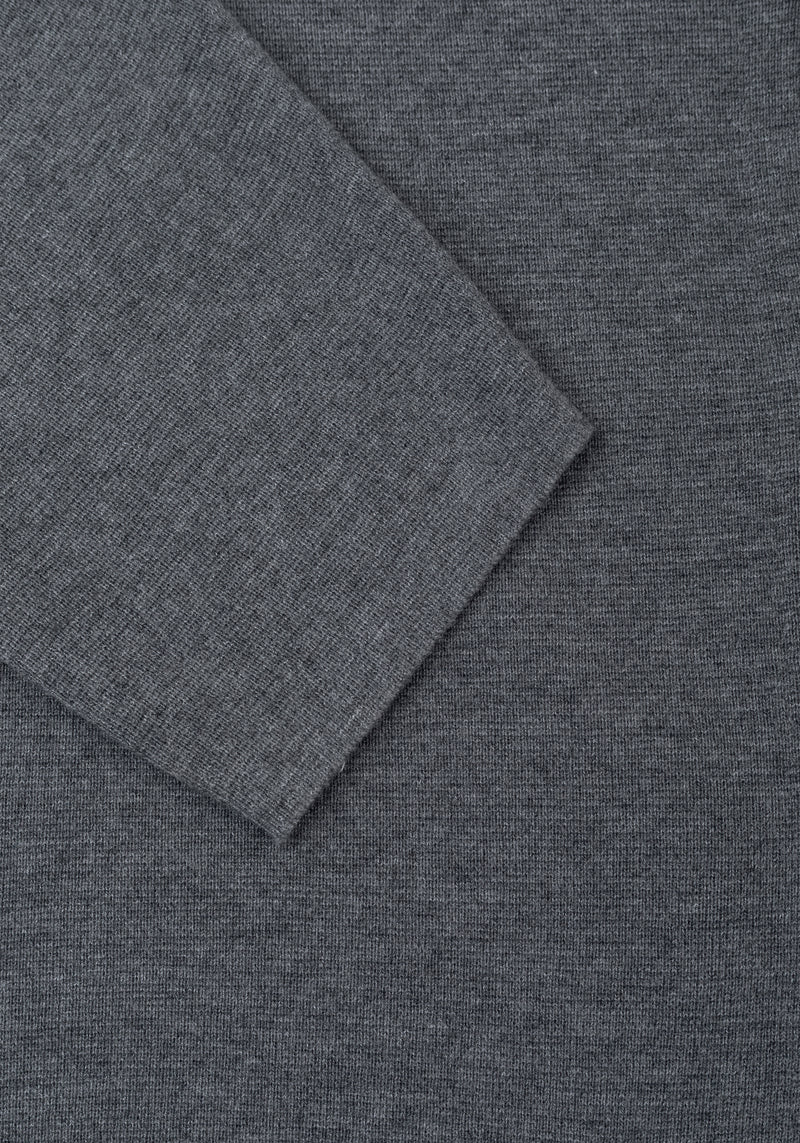 Eclipse Grey Merino Wool Blend Cardigan