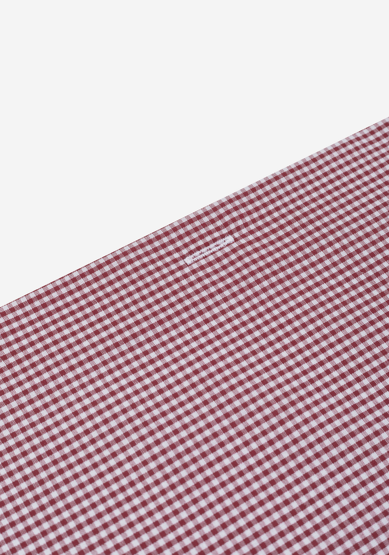 Claret Red Checked Poplin Shirt