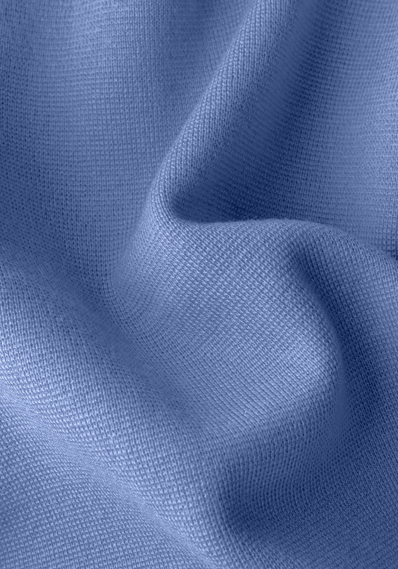 Powder Blue Merino Wool Blend Cardigan