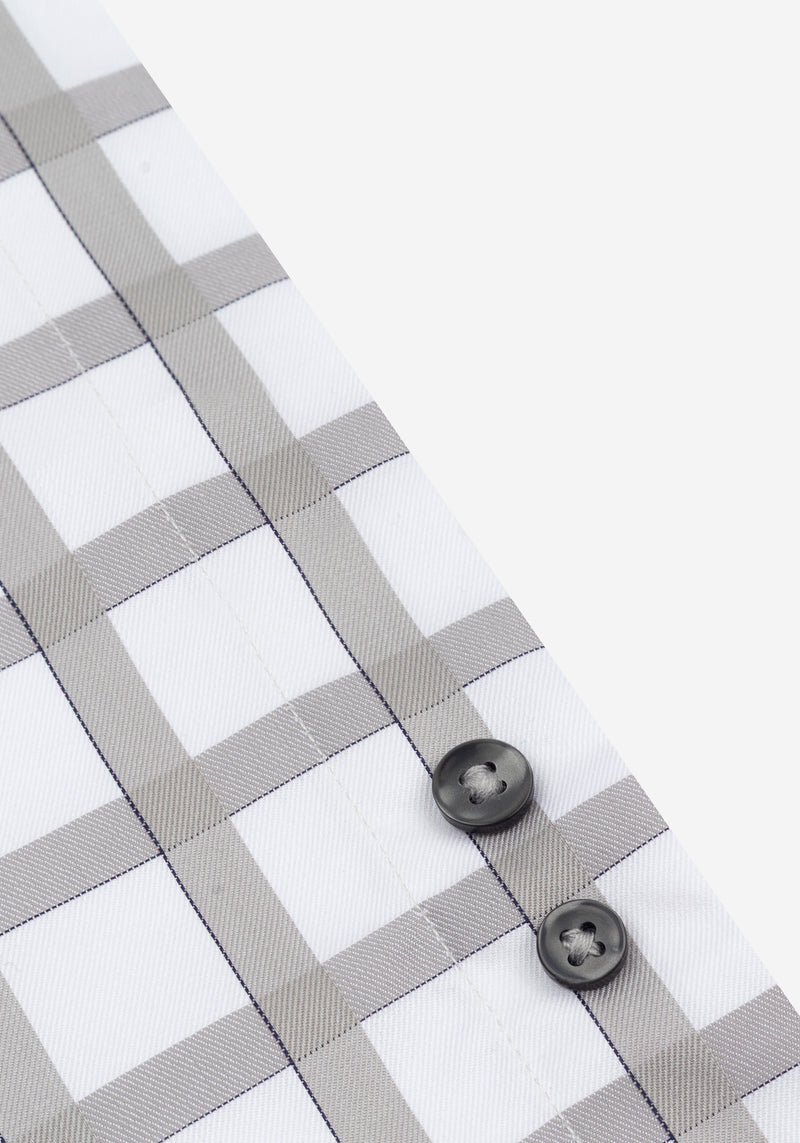Steel Grey Checked Signature Twill Shirt