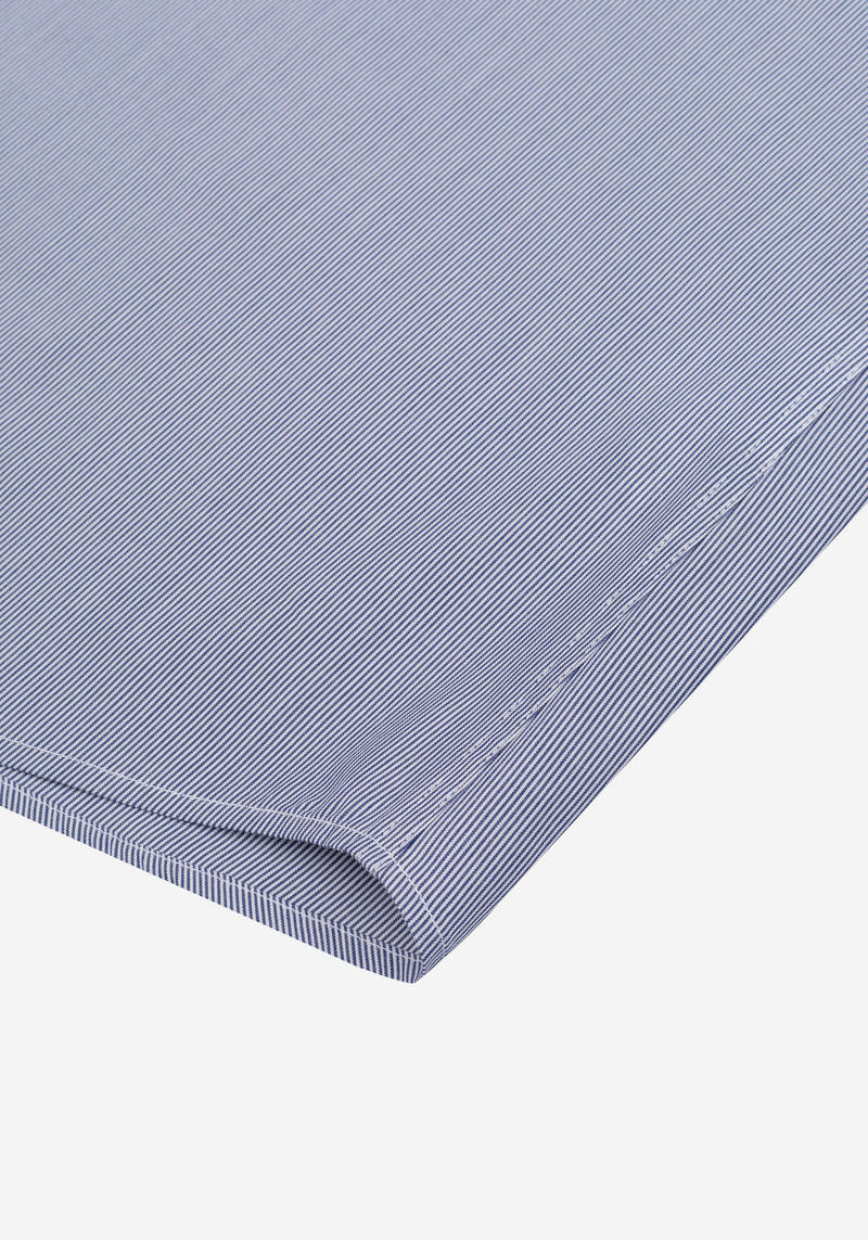 Marine Blue Stripe Signature Twill Shirt
