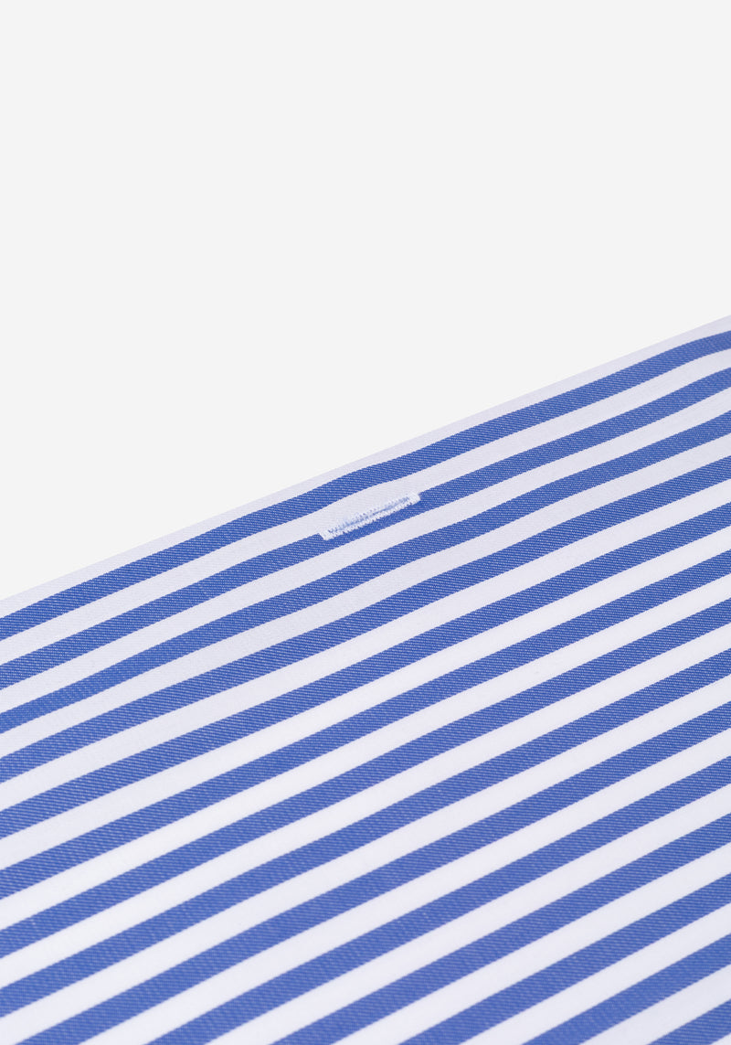 Vivid Blue Stripe Signature Twill Shirt
