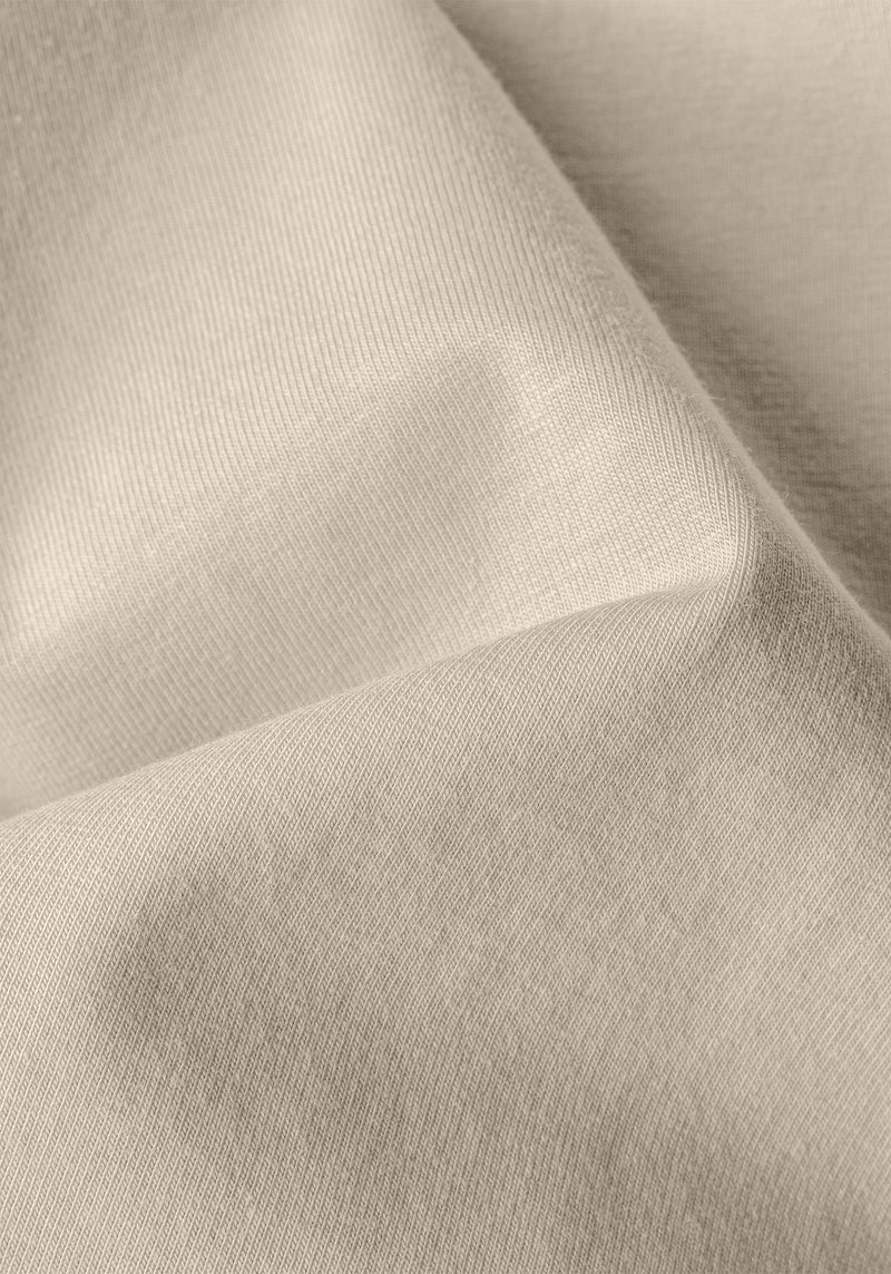 Ash Beige Cotton Undershirt - Short Sleeve