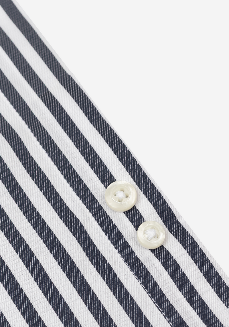 Deep Navy Stripe Signature Twill Shirt