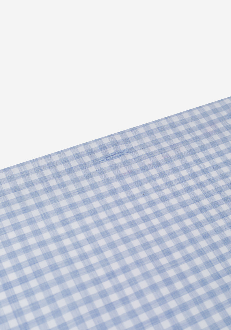 Periwinkle Blue Checked Poplin Shirt