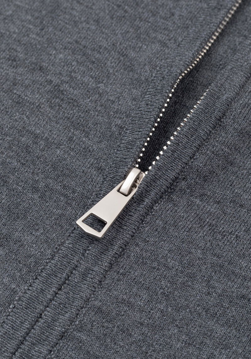 Smoky Grey Merino Wool Blend Pullover