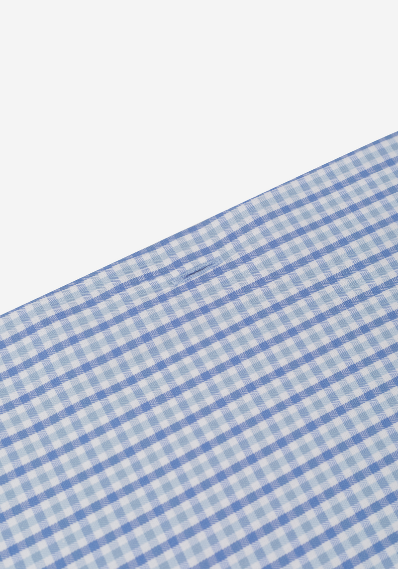 Cabana Blue Checked Herringbone Shirt