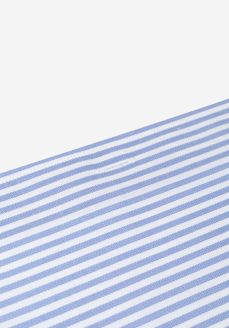 Pale Blue Stripe Herringbone Shirt