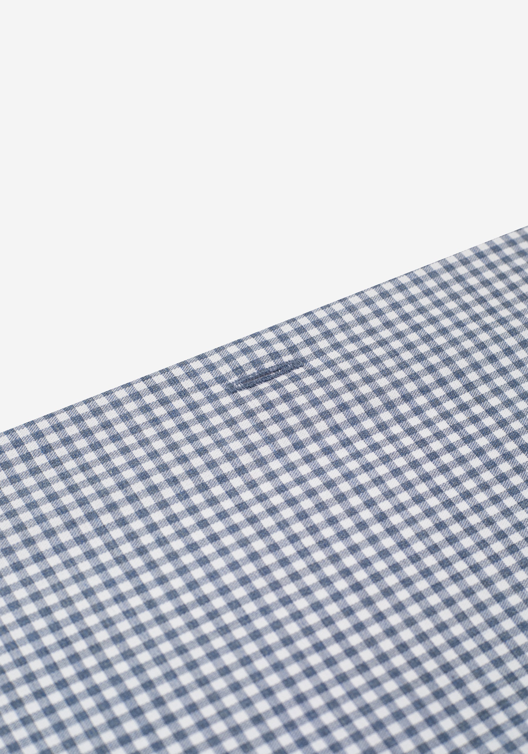 Faded Navy Checked Poplin Shirt