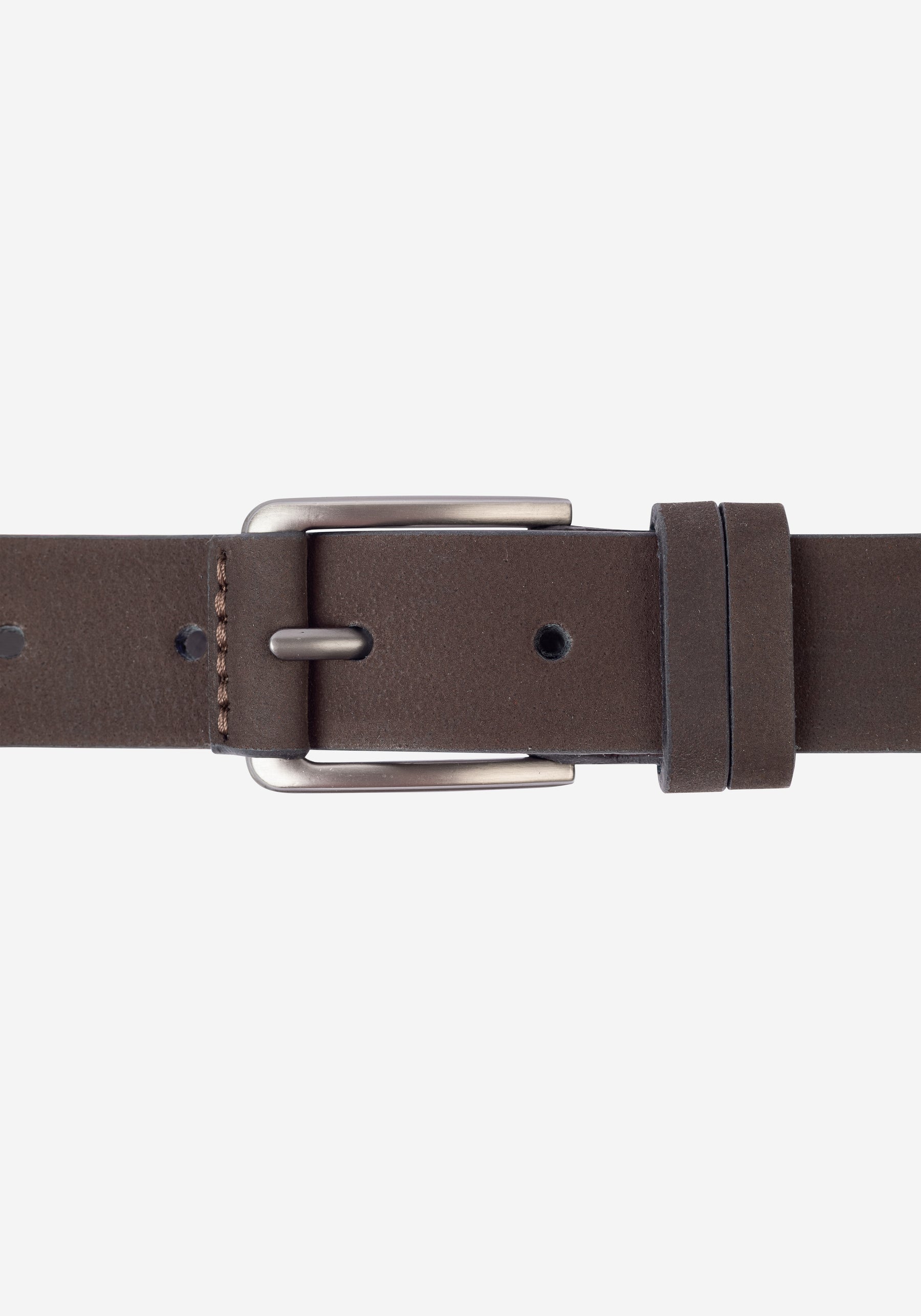 Wood Brown Leather Belt