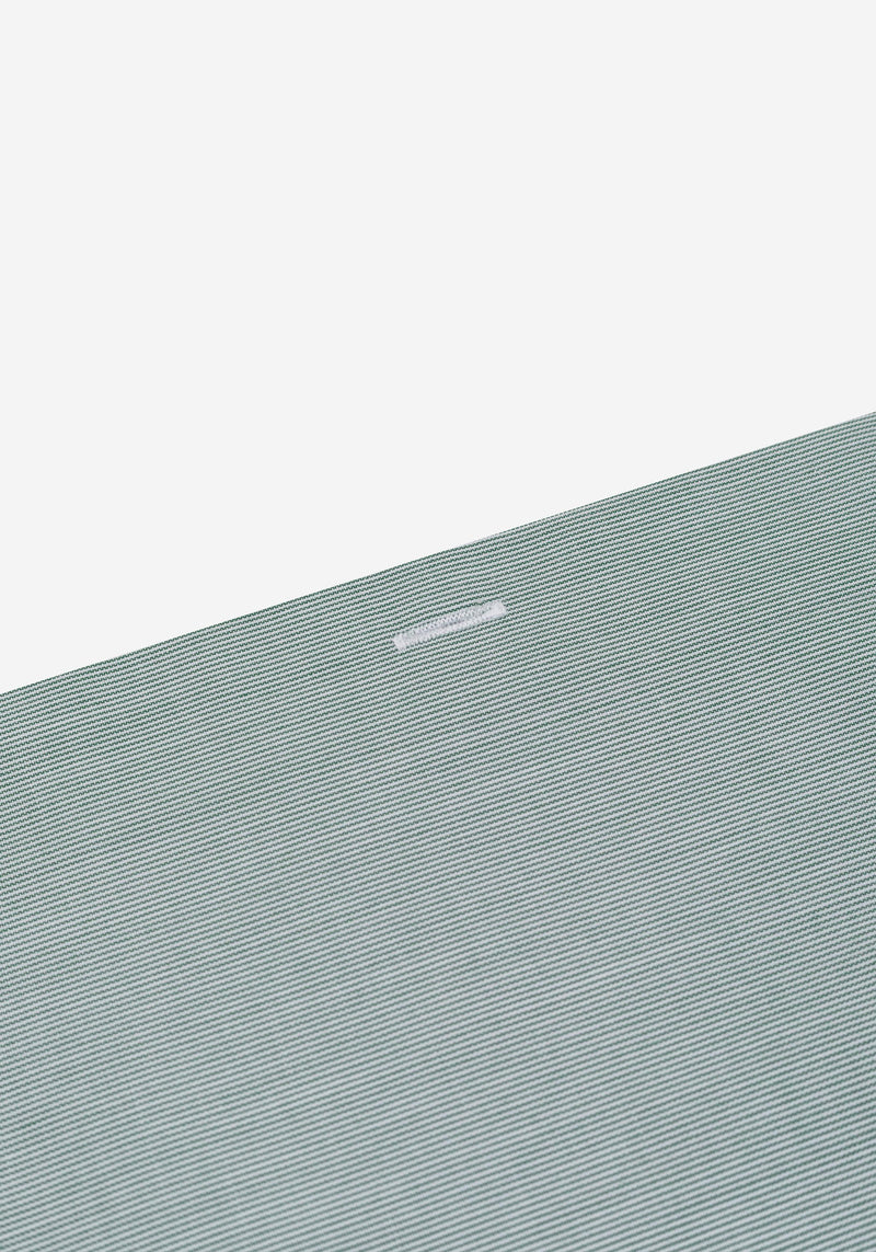 Deep Green Stripe Poplin Shirt