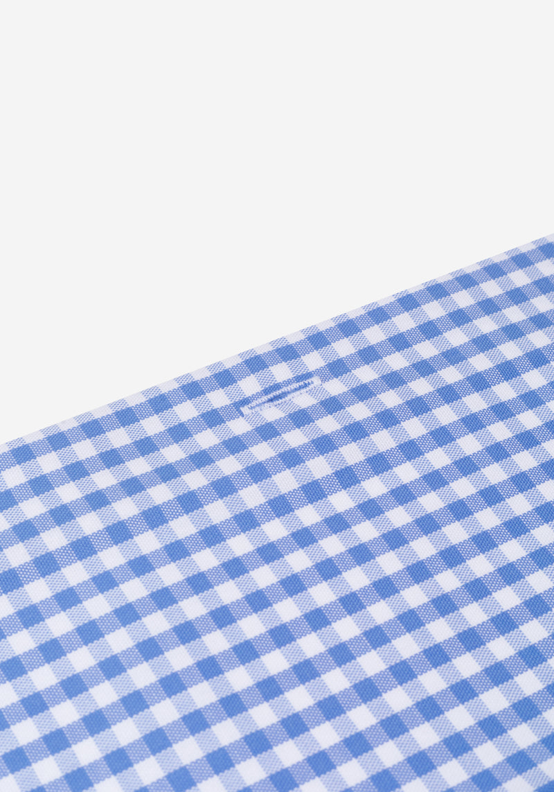 Pastel Blue Checked Oxford Shirt