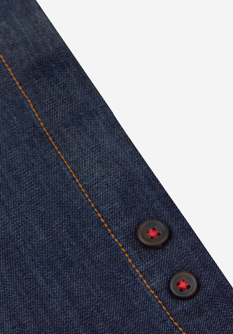 Crown Blue Washed Denim Shirt