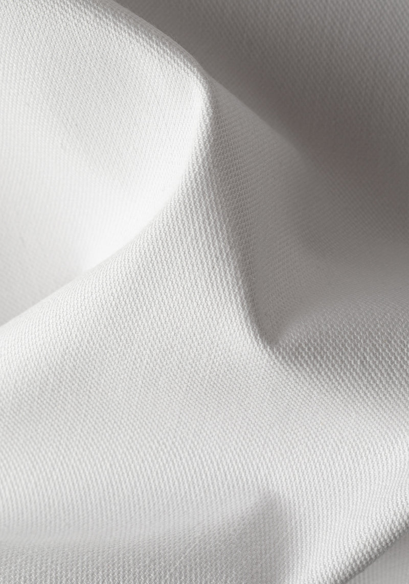 Marble White Cotton Tencel Gabardine