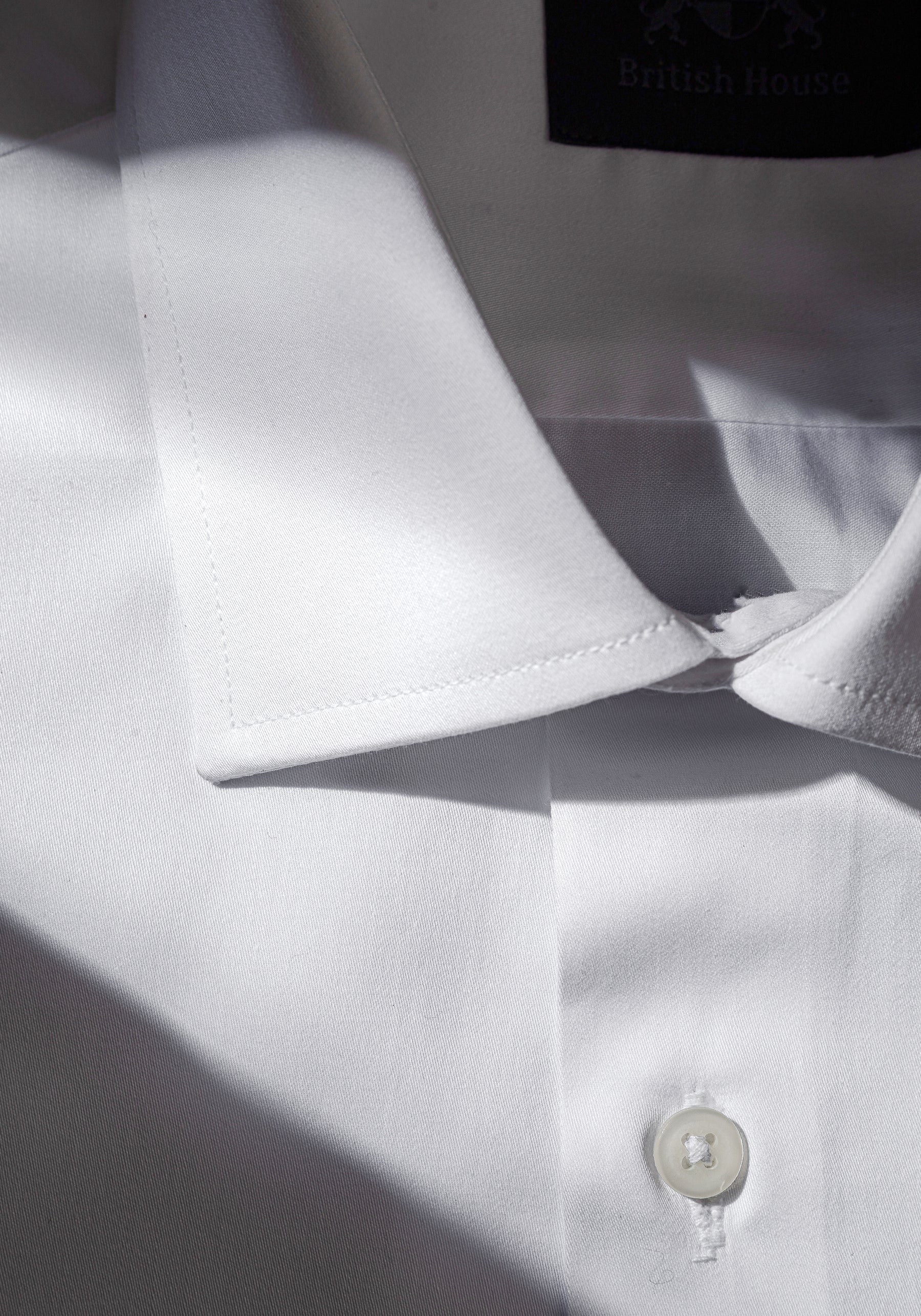 Supreme White Luxe Twill Shirt - Wrinkle-free