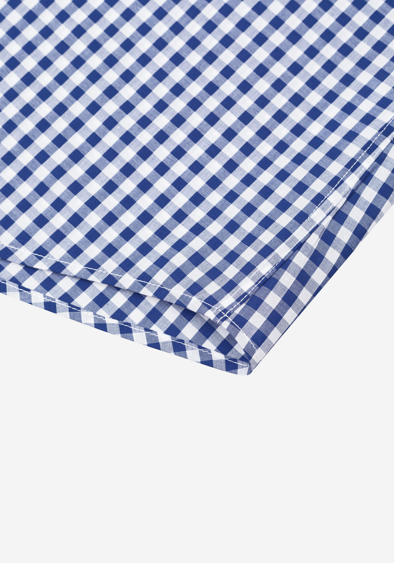 Clear Blue Checked Poplin Shirt