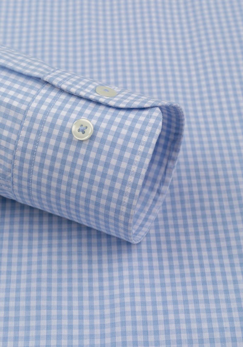 Horizon Blue Checked Poplin Shirt
