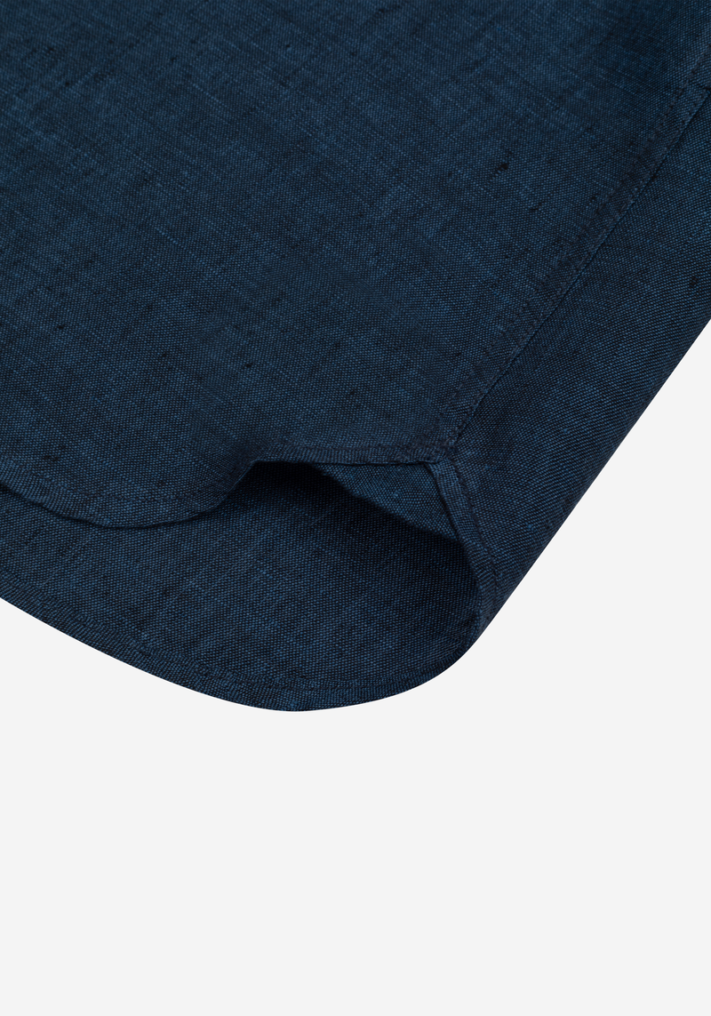 Classic Navy Belgian Linen Shirt