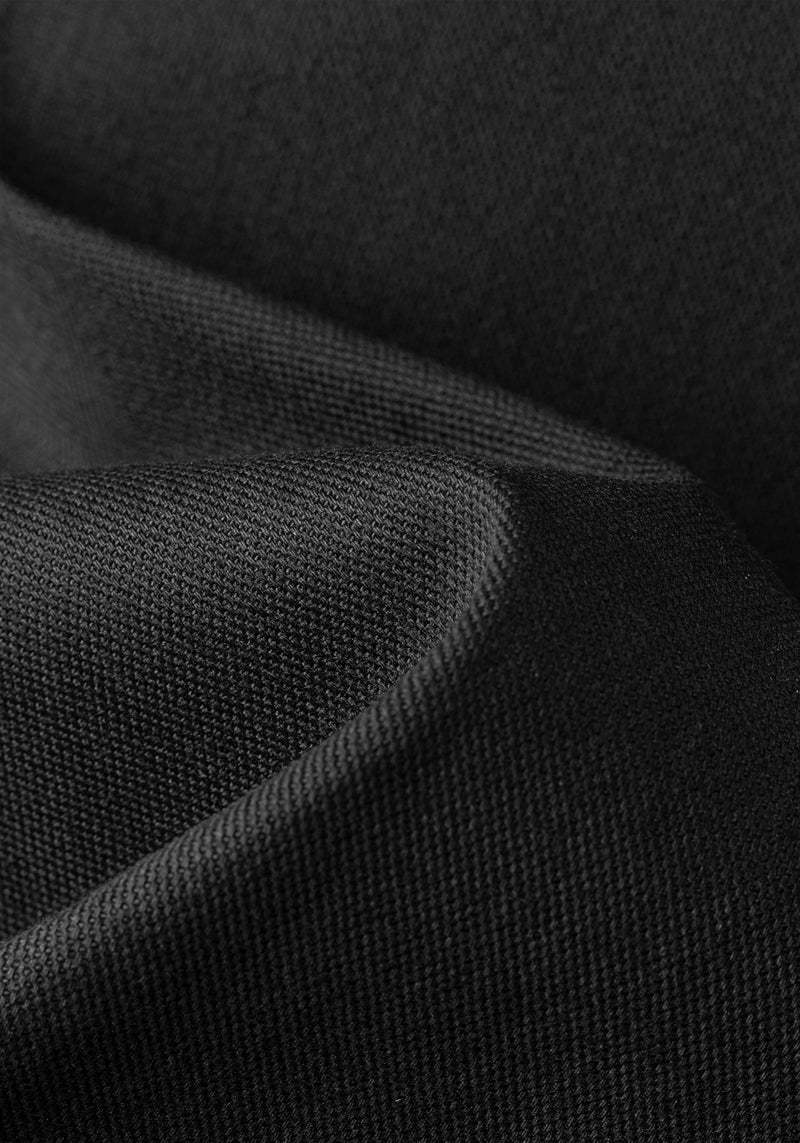 Stone Black Cotton Tencel Gabardine