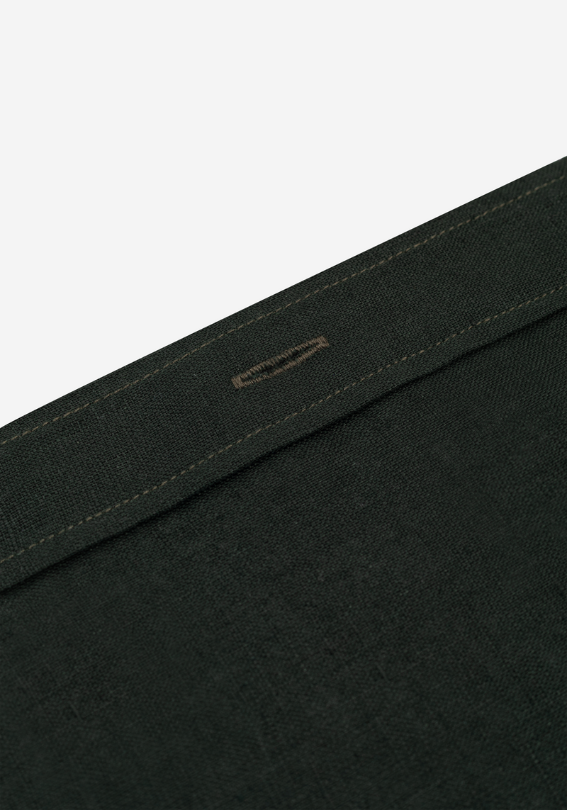 Dull Olive Belgian Linen Shirt