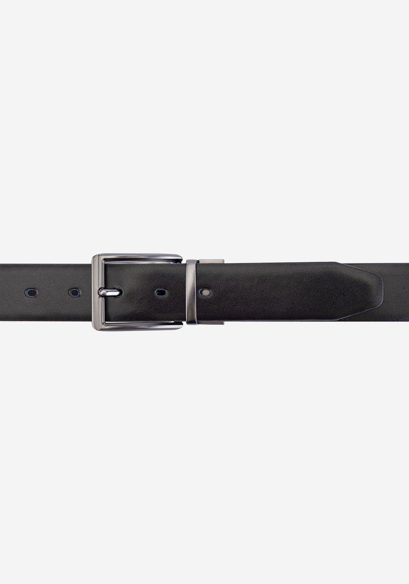 Shadow Black Double-Face Spanish Genuine Leather Belt