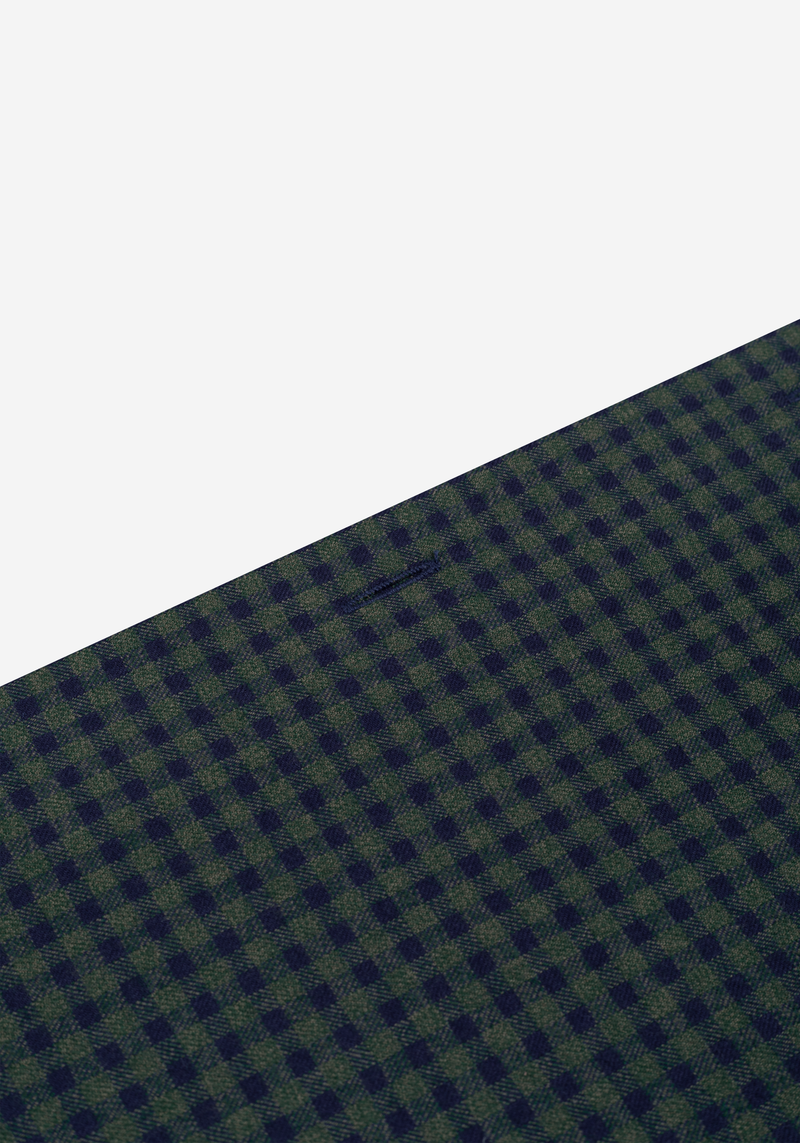 Shadow Green Checked Flannel Twill Shirt