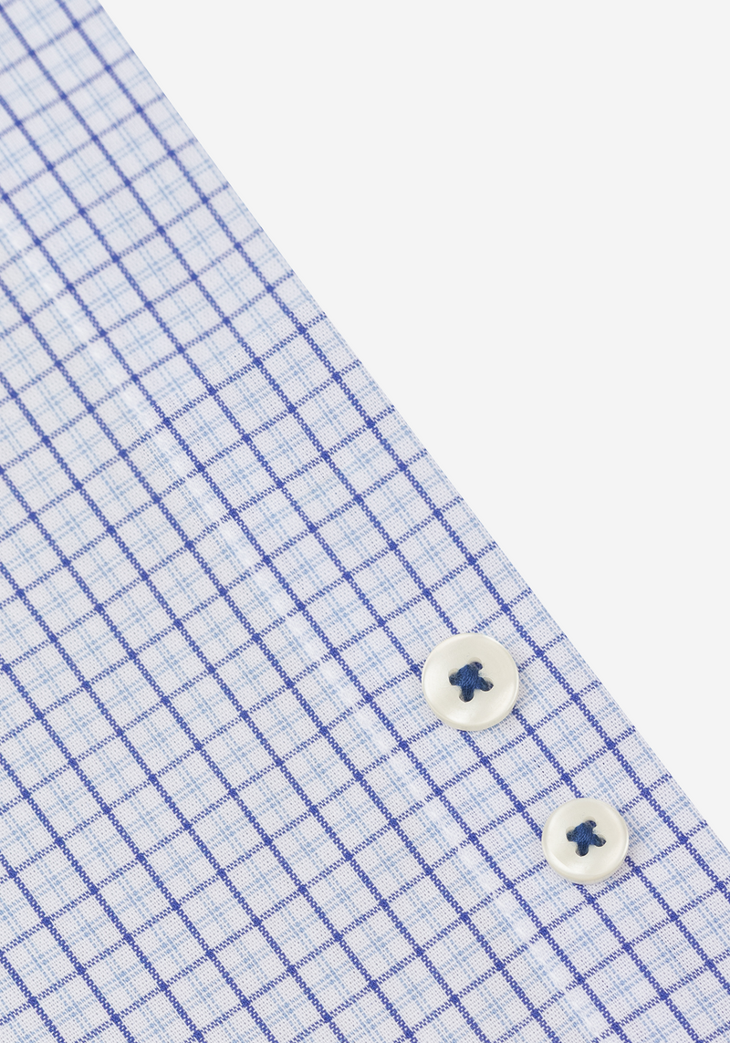 Alice Blue Checked Poplin Shirt